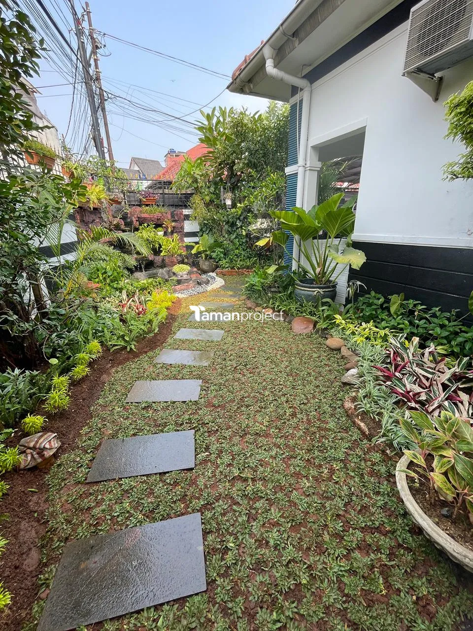 taman vertikal kolam relief taman minimalis